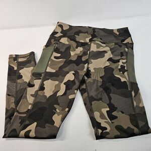 In Motion Camoflauge Leggings Womens Large Stretchy Pants W Pockets